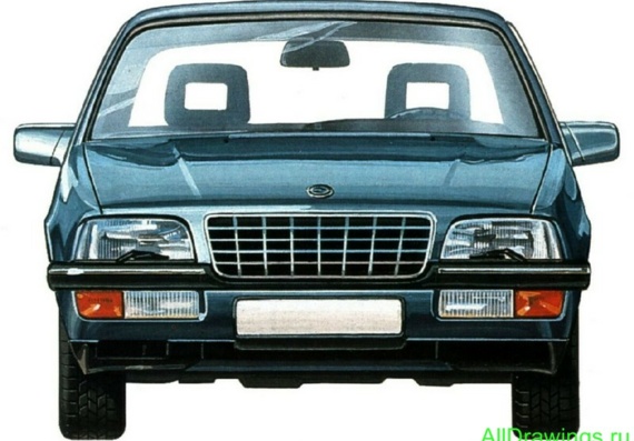 Opel Senator (1987) - drawings (drawings) of the car